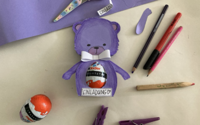 🐻✨ DIY-Kindergeburtstagseinladung: Der süße Bär mit Überraschungsei! 🍫🎉