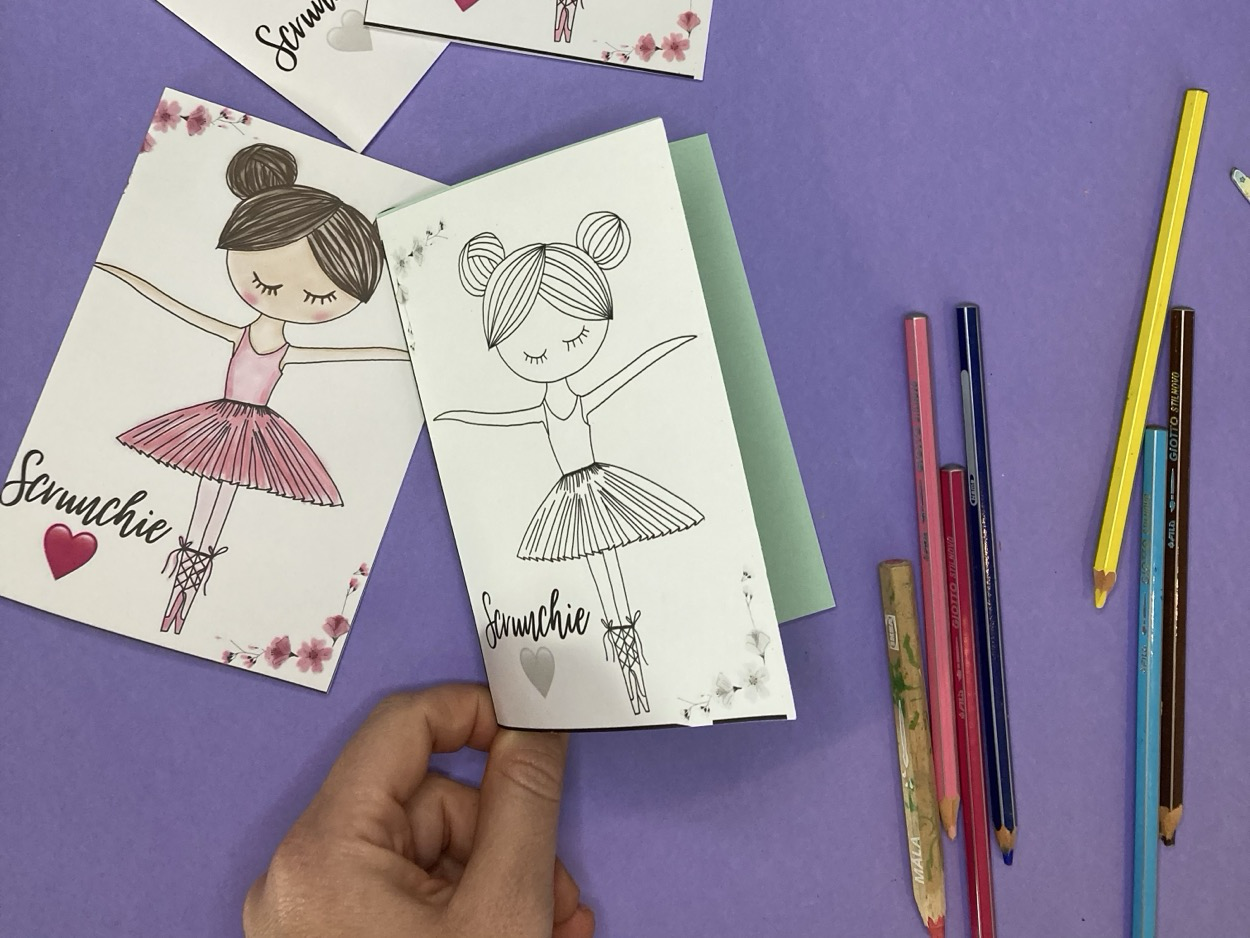 Ballerina Karte s/w