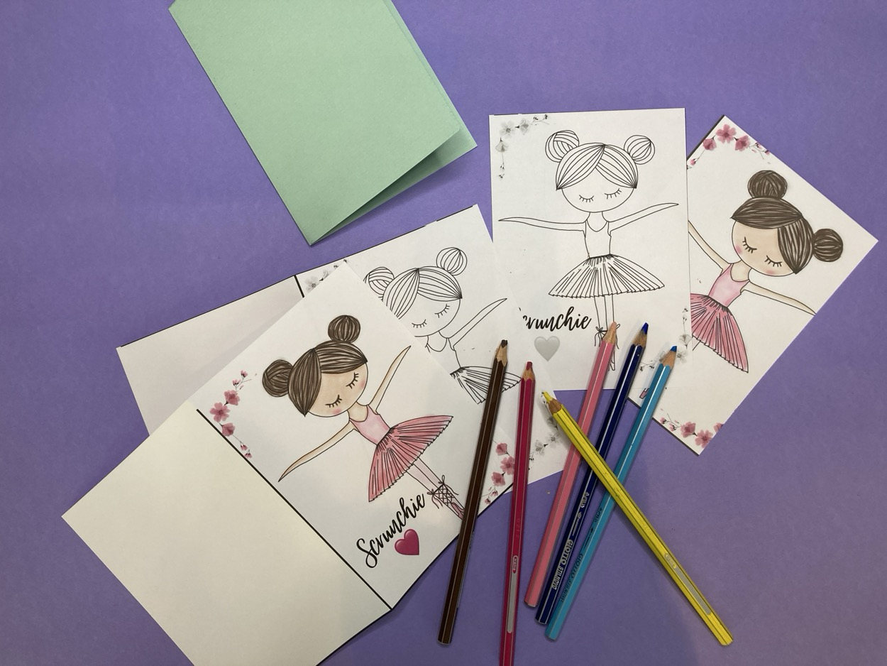 Ballerina Geschenkkarten Vorlage