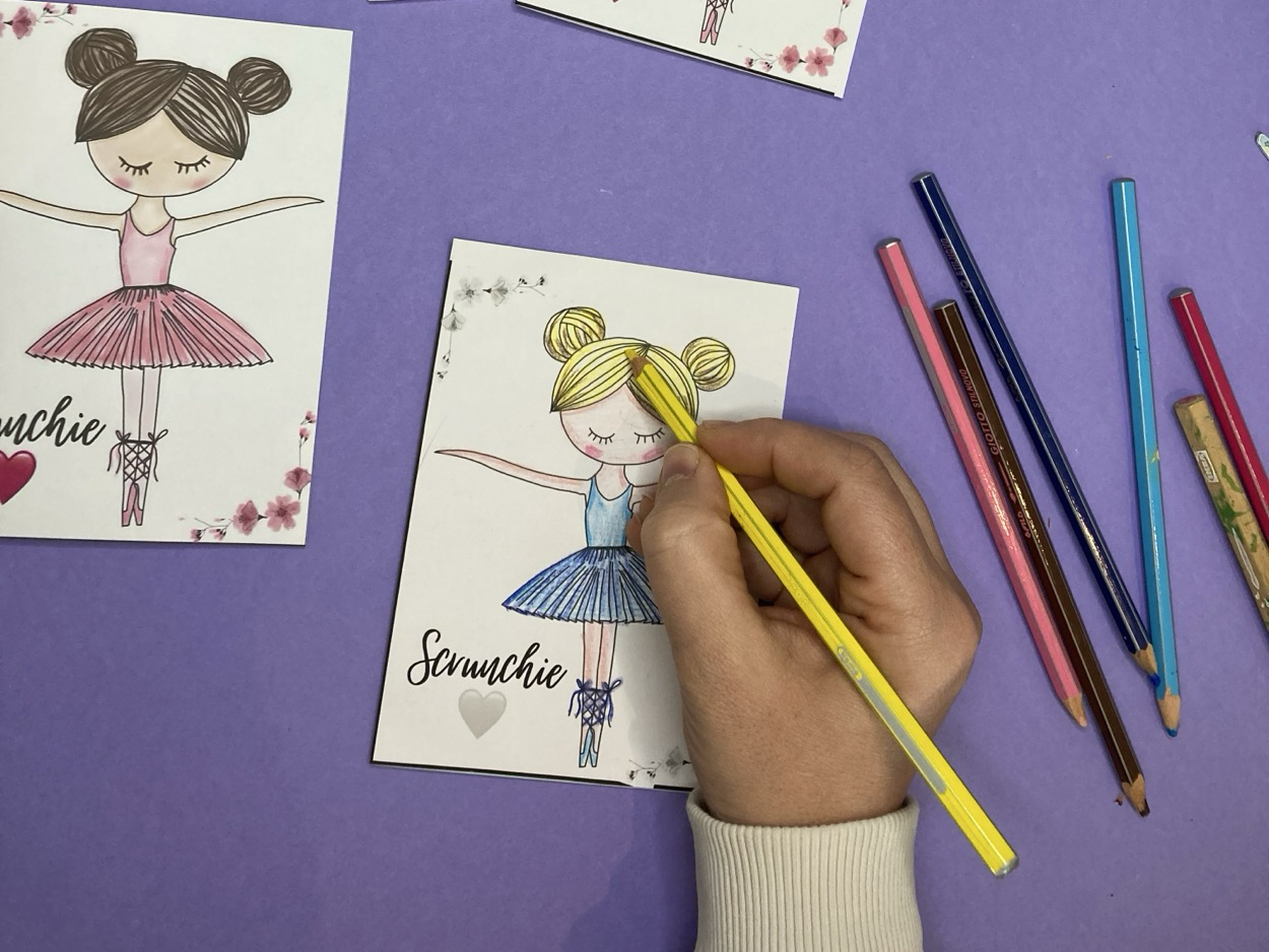 Ballerina ausgemalt